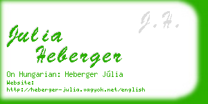 julia heberger business card